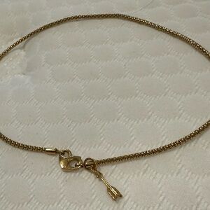 Pandora Gold Heart and Key Necklace
